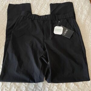 NWT Libin Waterproof UPF Protection‎ Black Golf Stretchy Pants Chinos Size 32x32